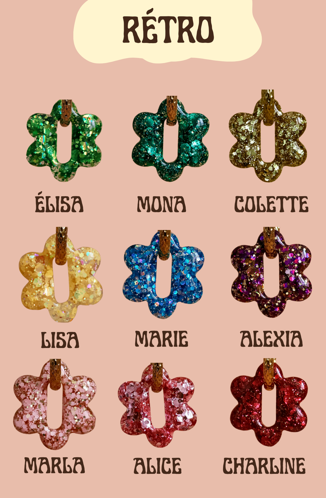 CHARMS COLLIER - RÉTRO