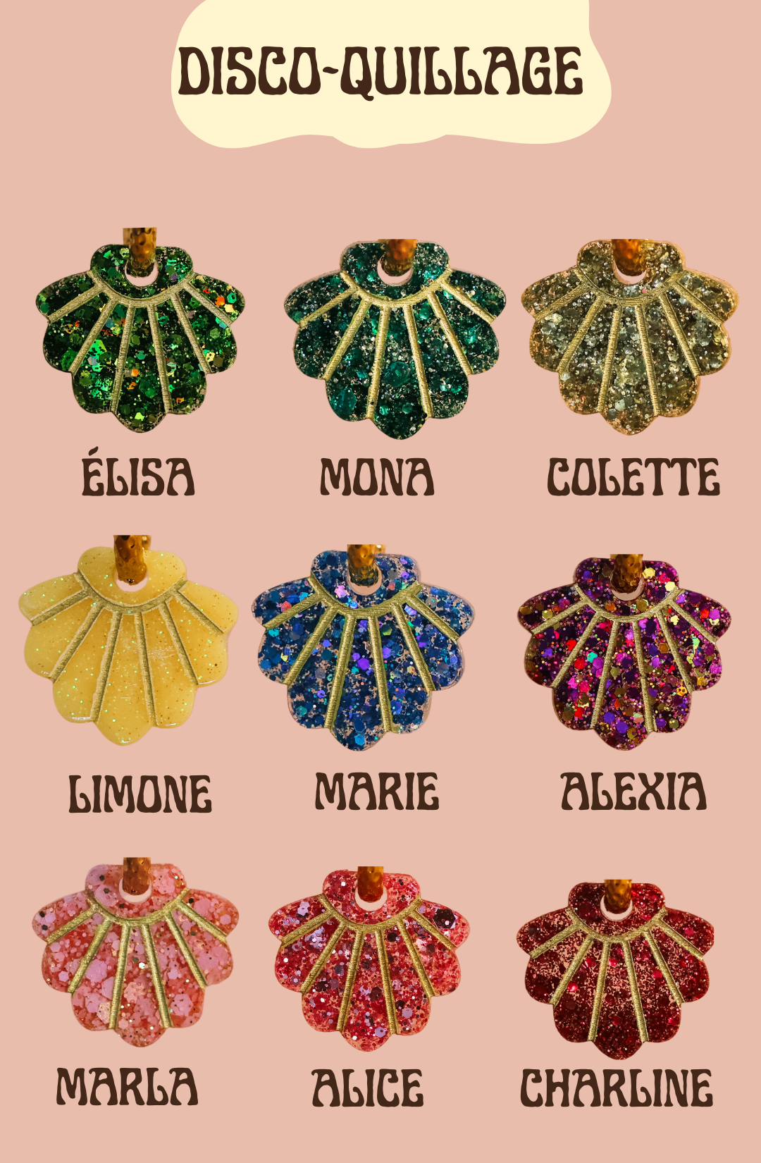 CHARMS COLLIER - DISCO-QUILLAGE