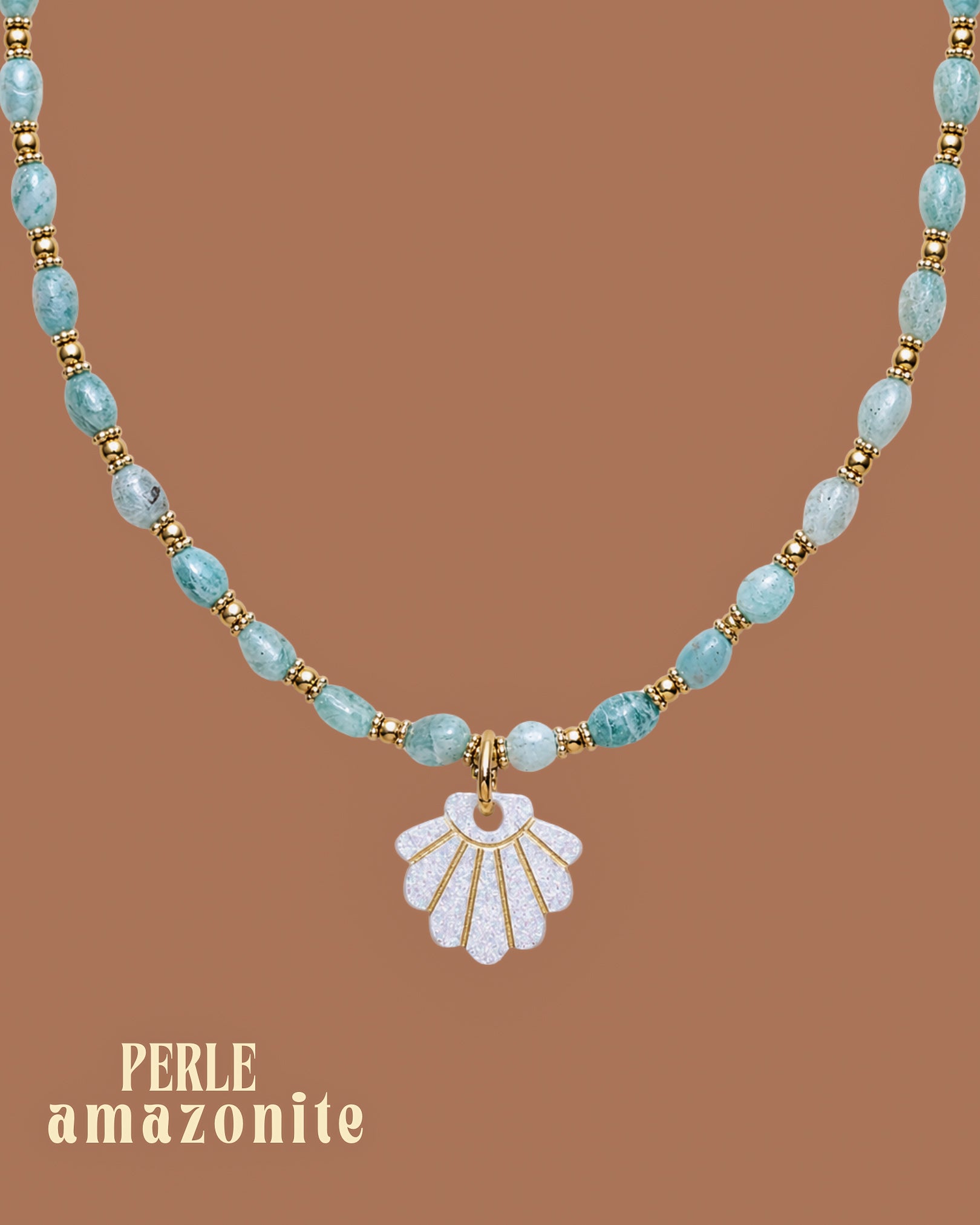 Collier perles - Amazonite