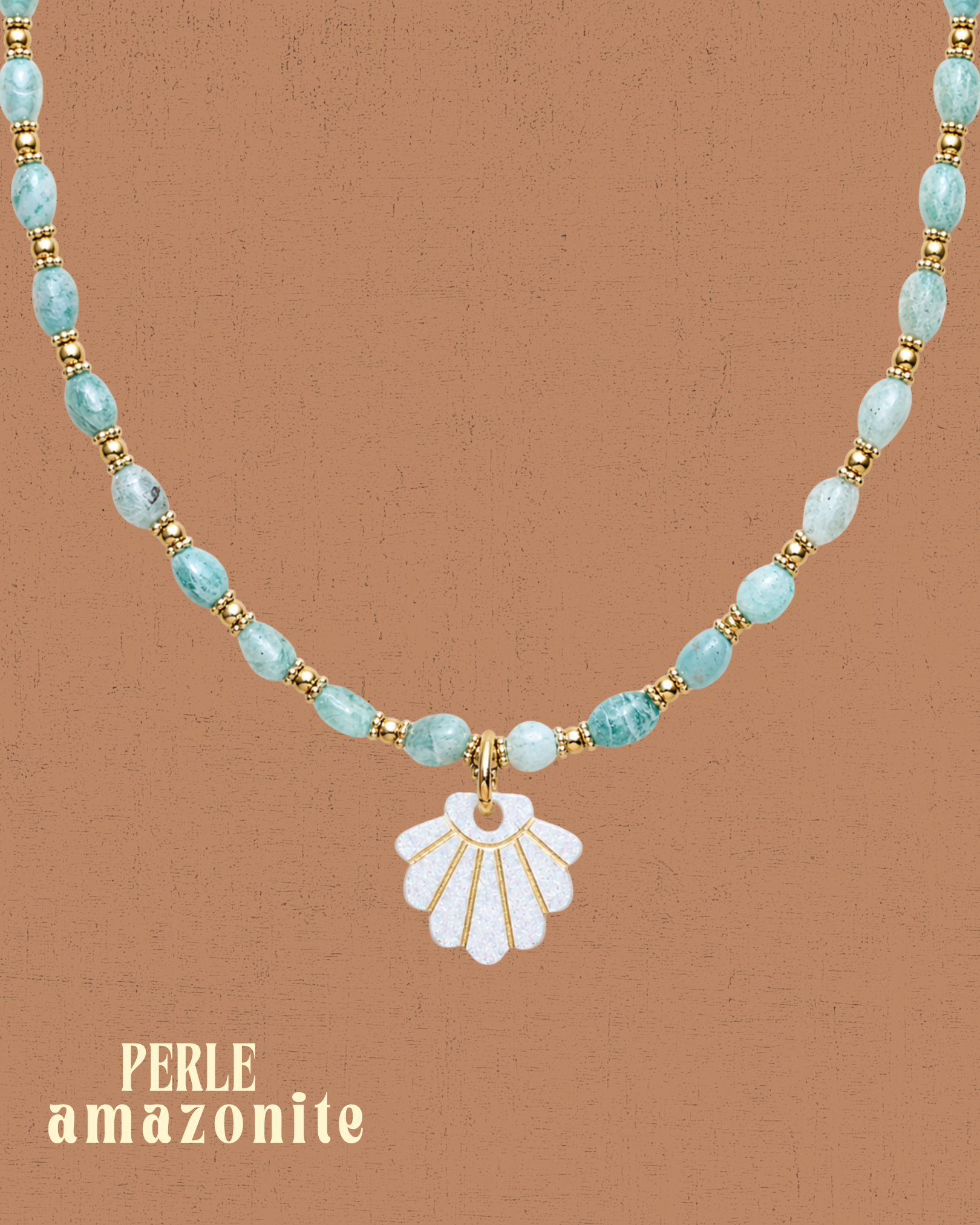 Collier perle - Amazonite