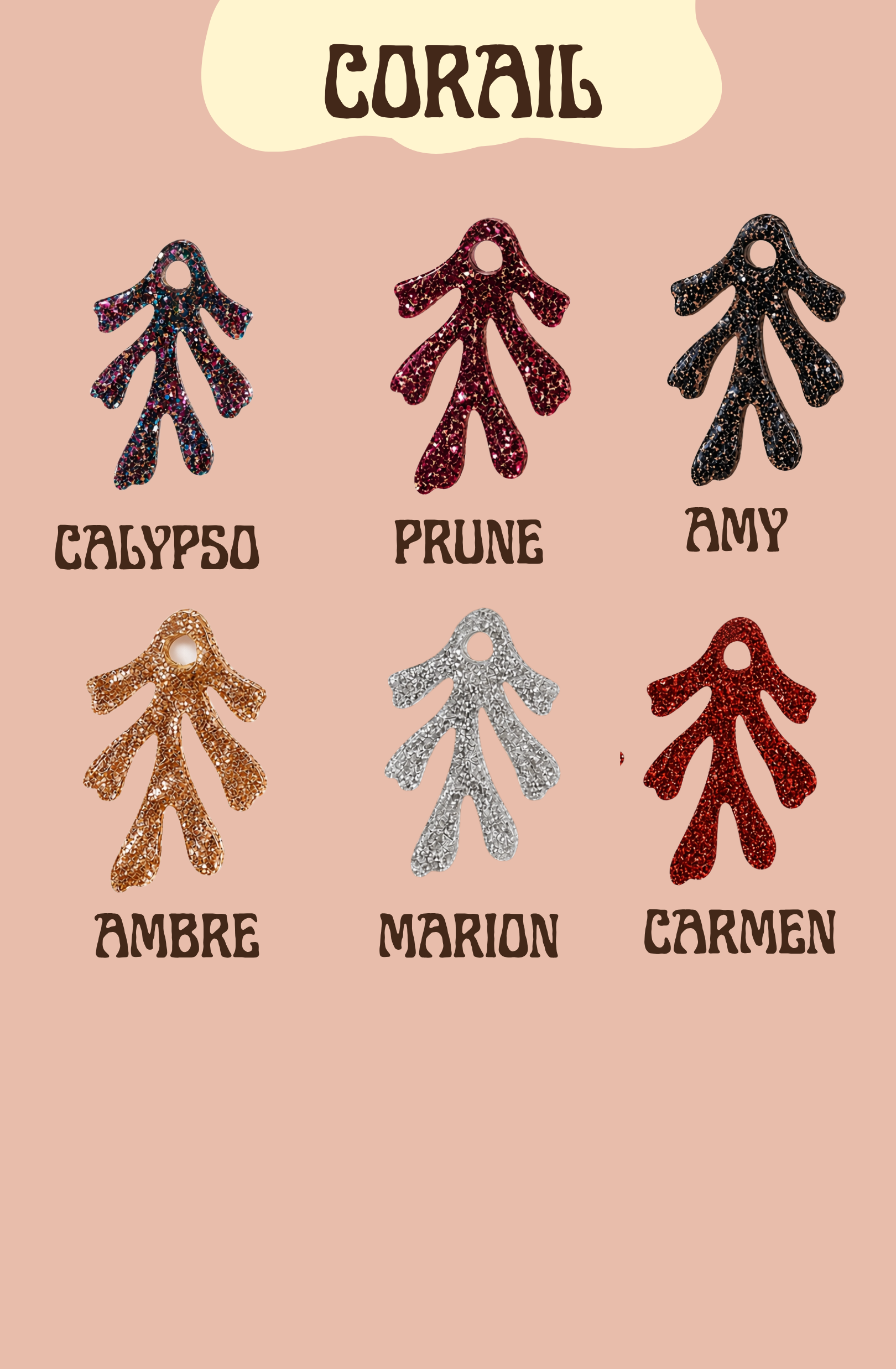 CHARMS COLLIER - CORAIL