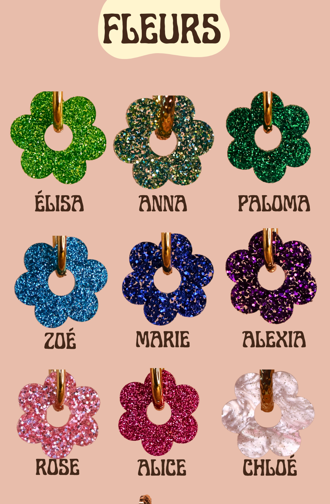 CHARMS COLLIER - FLEURS