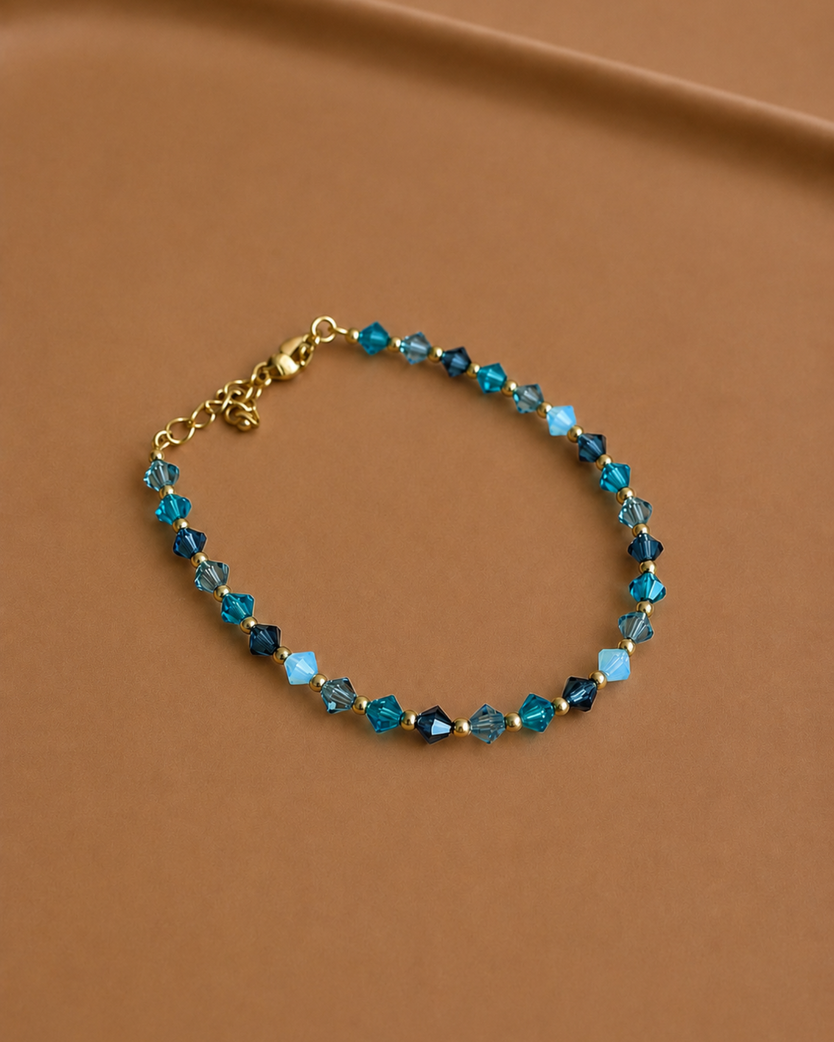 Bracelet cristaux bleu