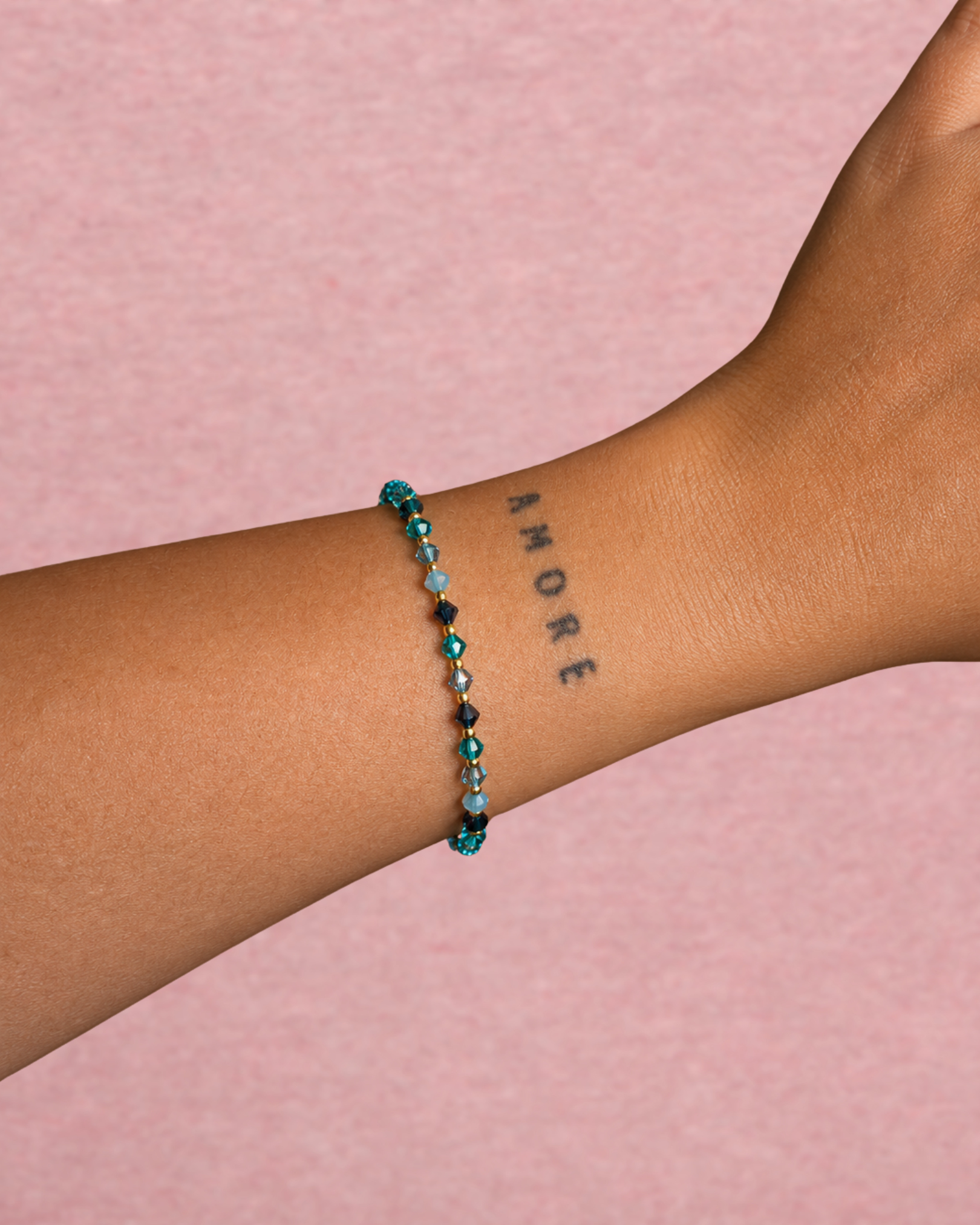 Bracelet cristaux bleu