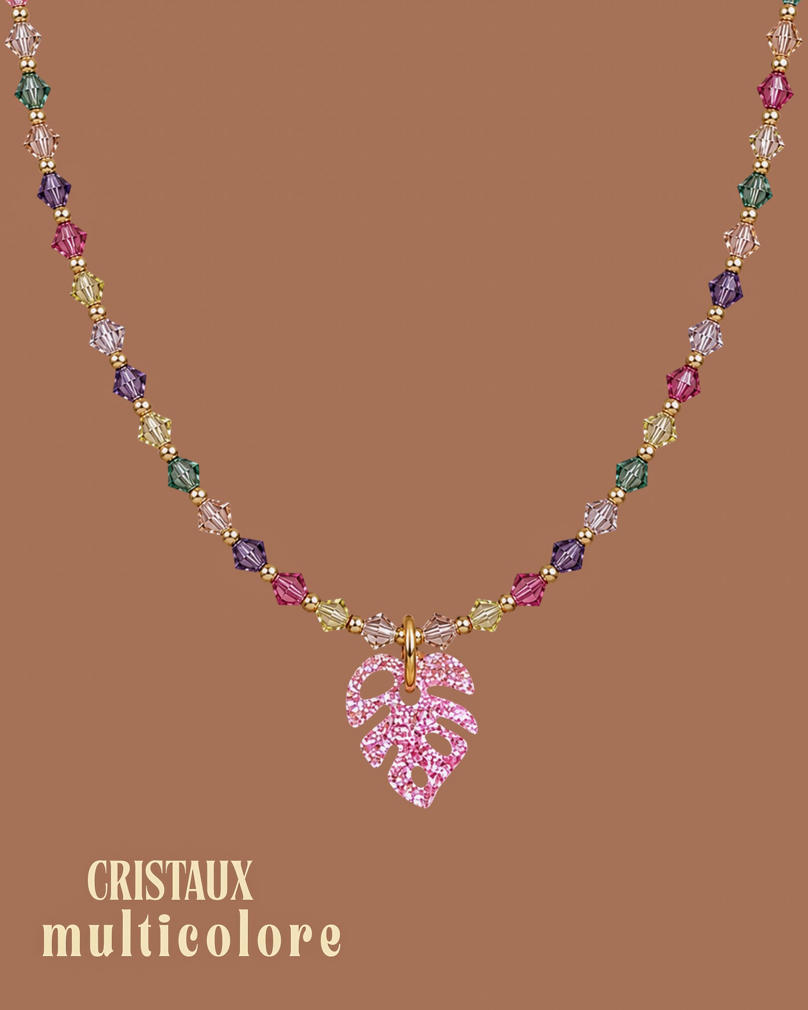 Collier cristaux - Multicolore
