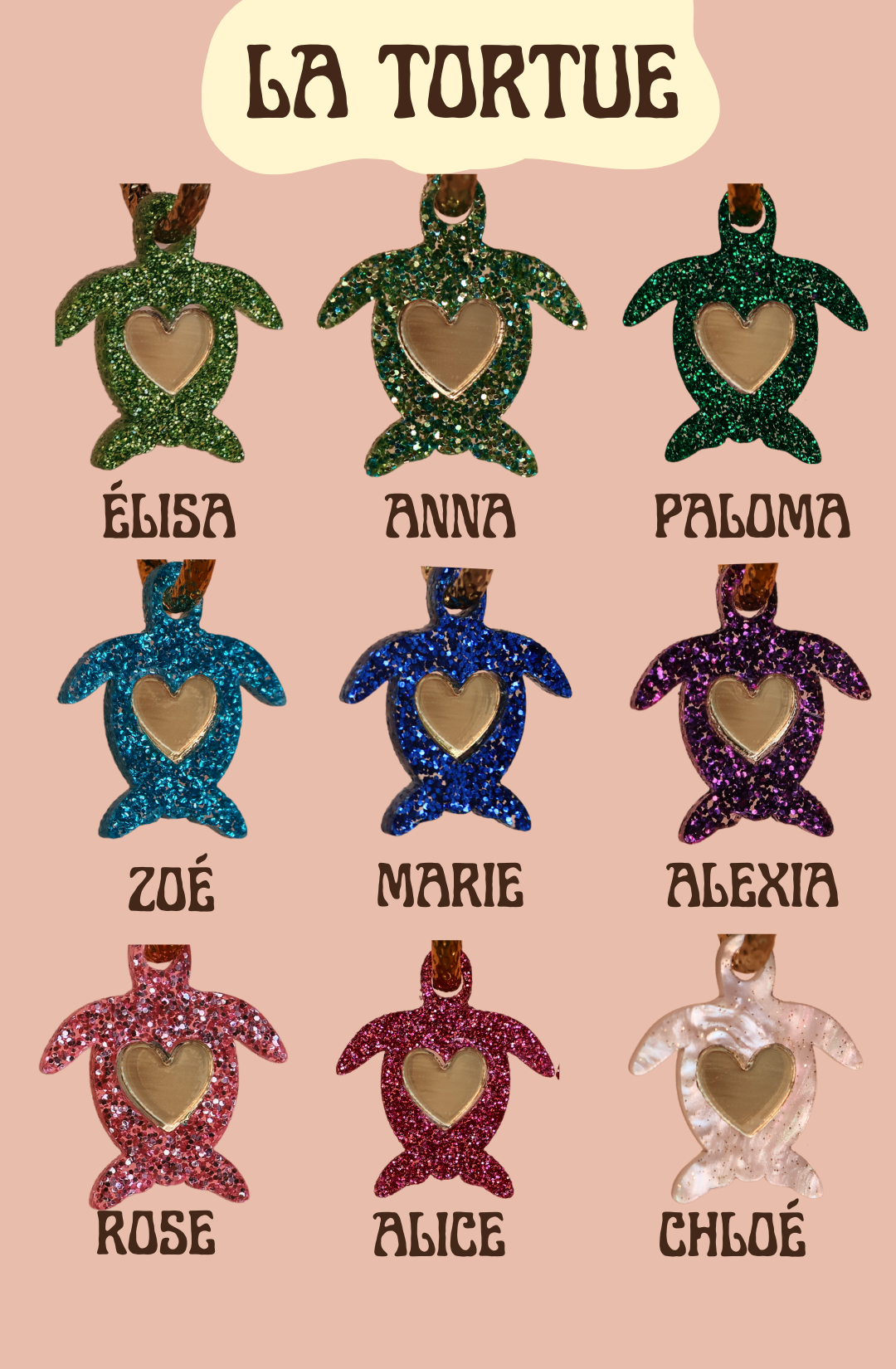 CHARMS COLLIER - LA TORTUE