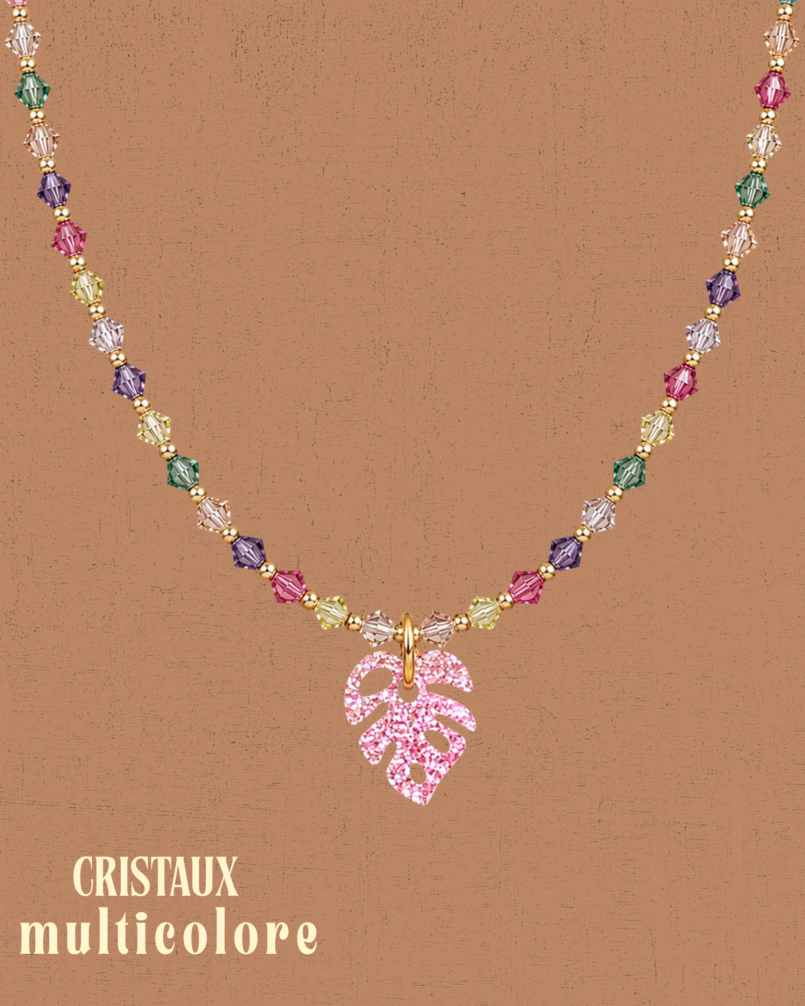Collier cristaux - Multicolore
