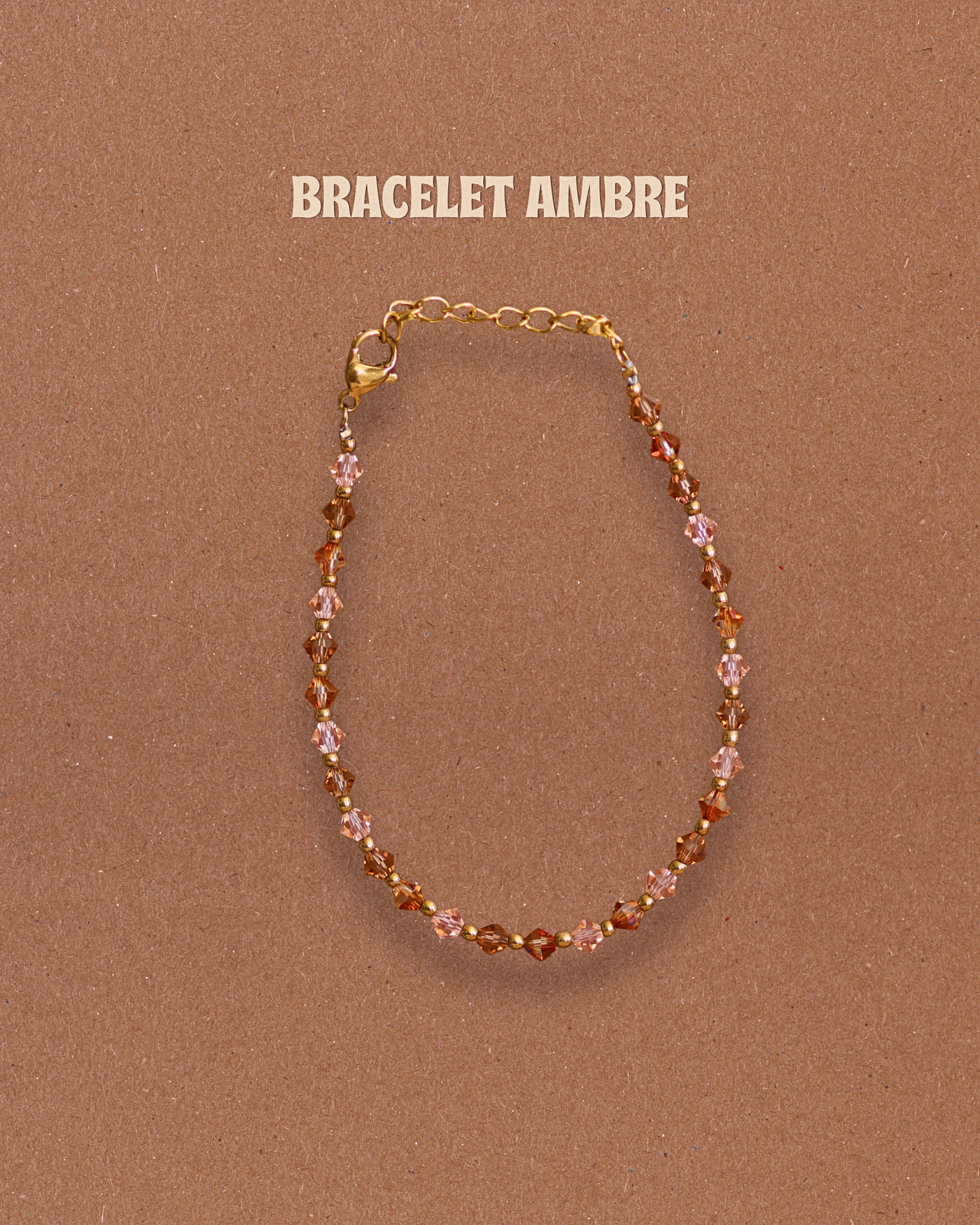 BRACELET CRISTAUX - Ambre