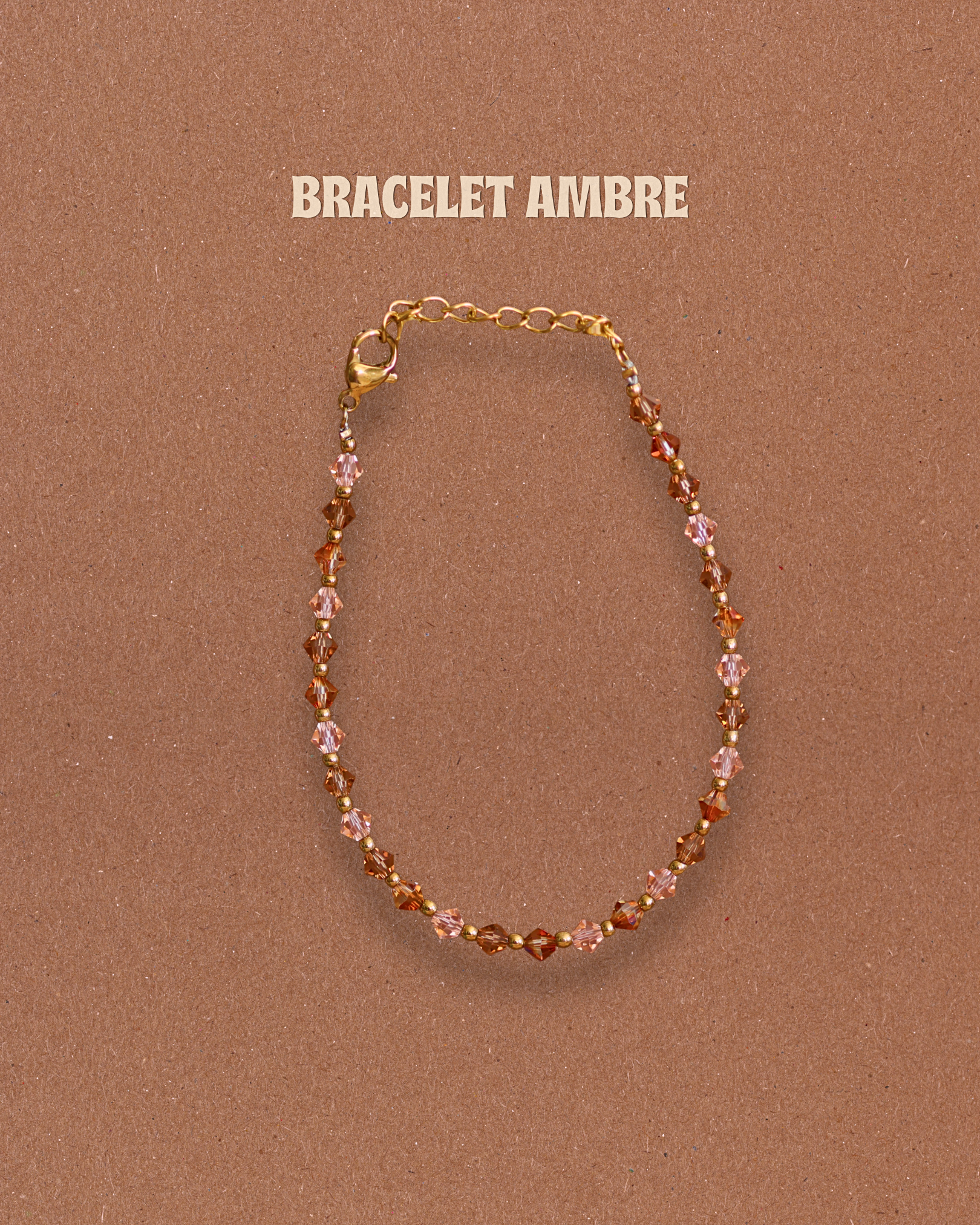 BRACELET CRISTAUX - Ambre