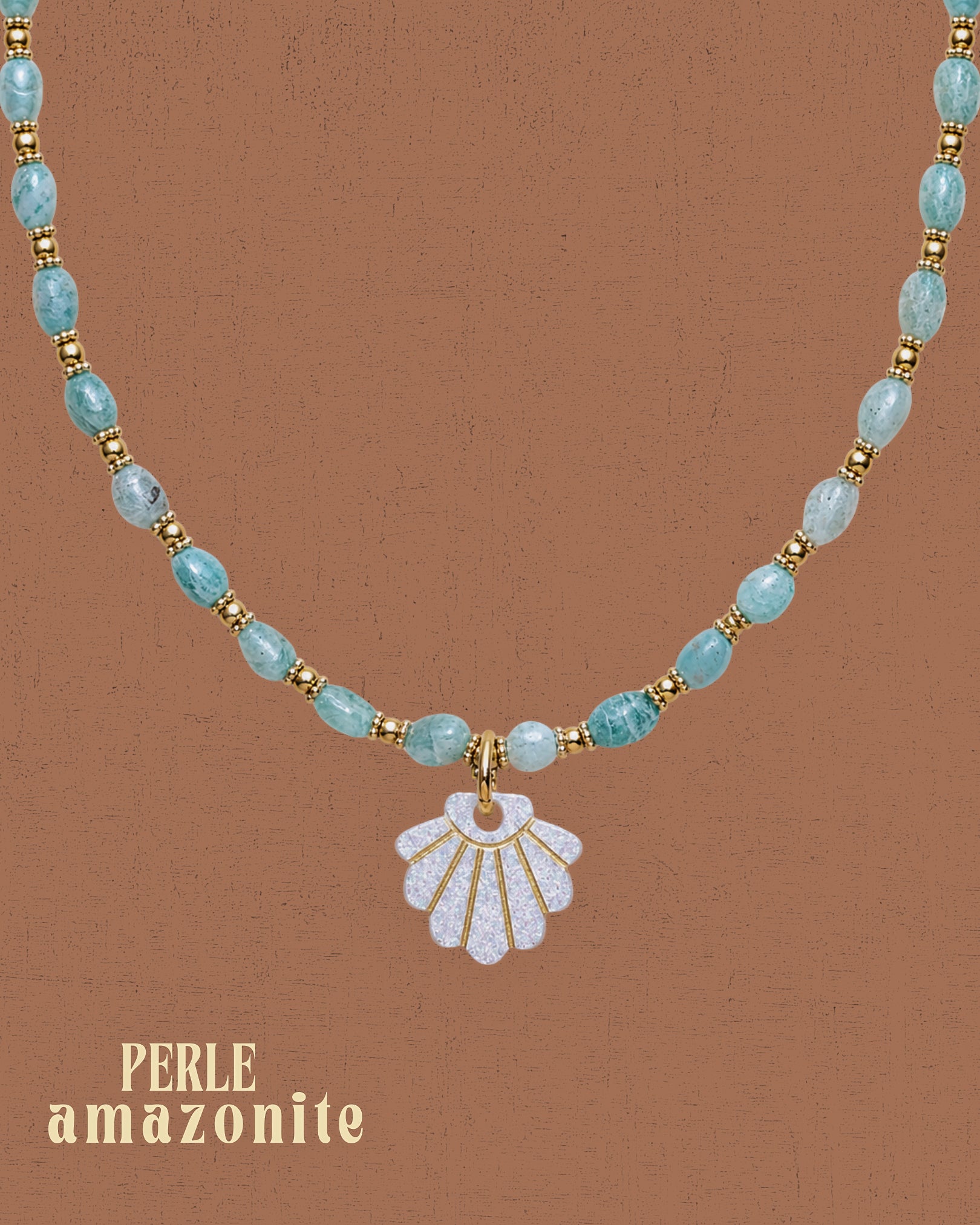 Collier perles - Amazonite