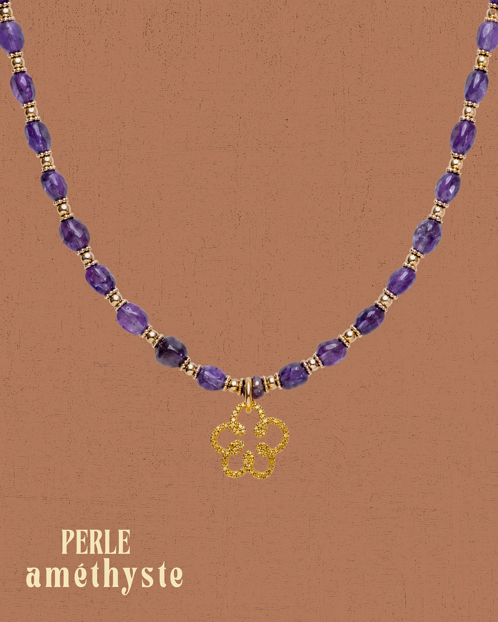 Collier perles - Améthyste
