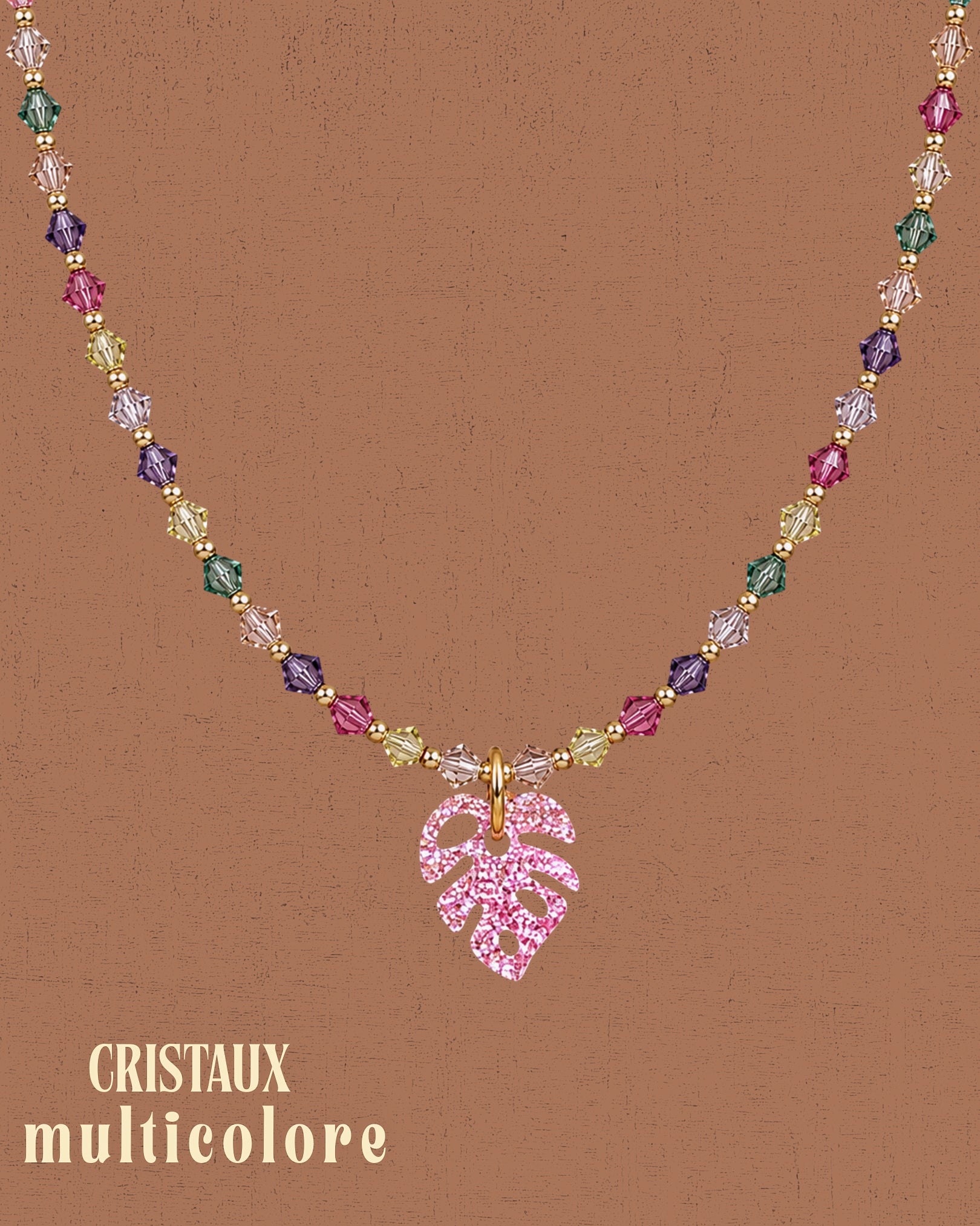 Collier cristaux - Multicolore