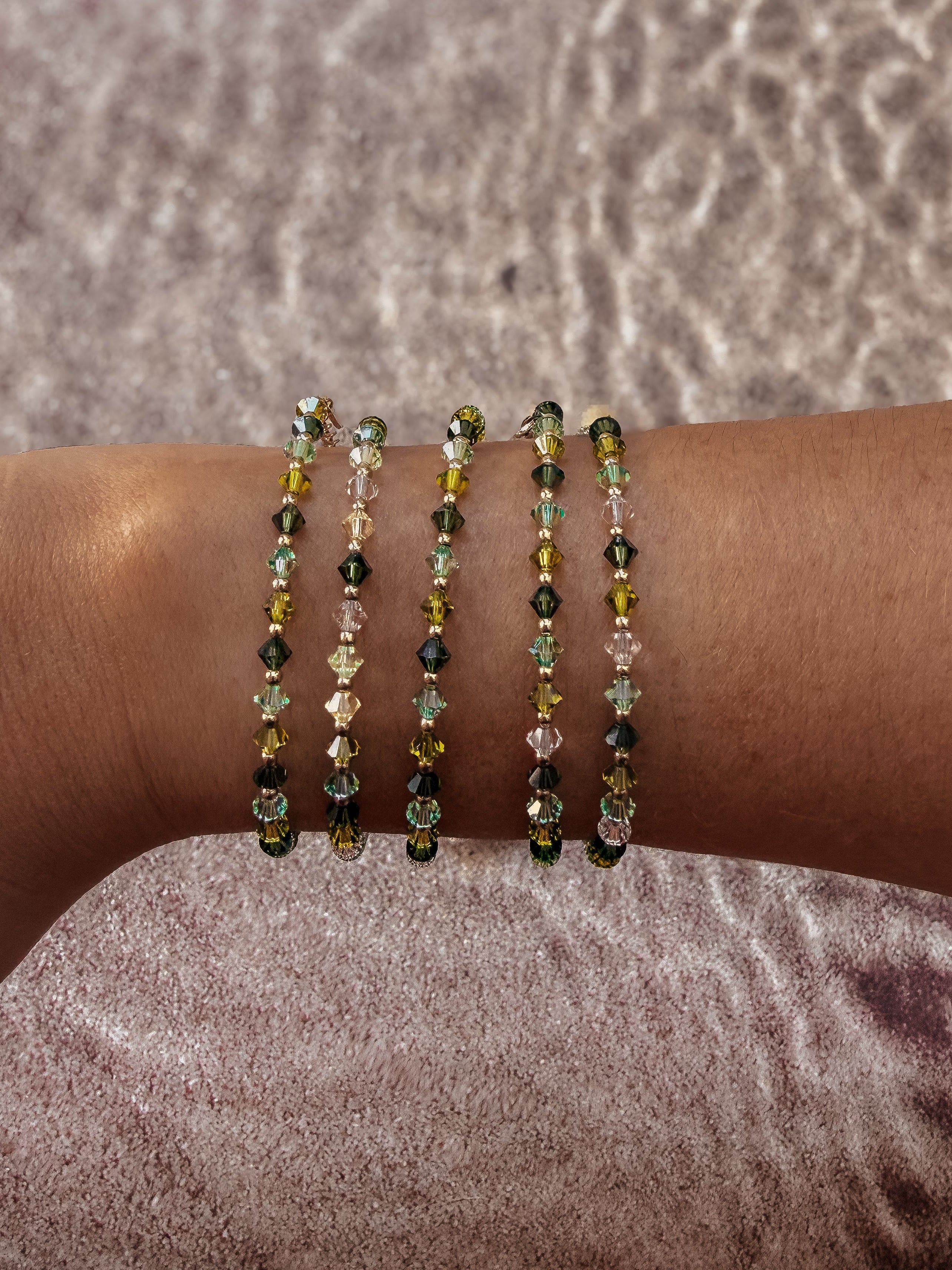 BRACELET CRISTAUX - OLIVE