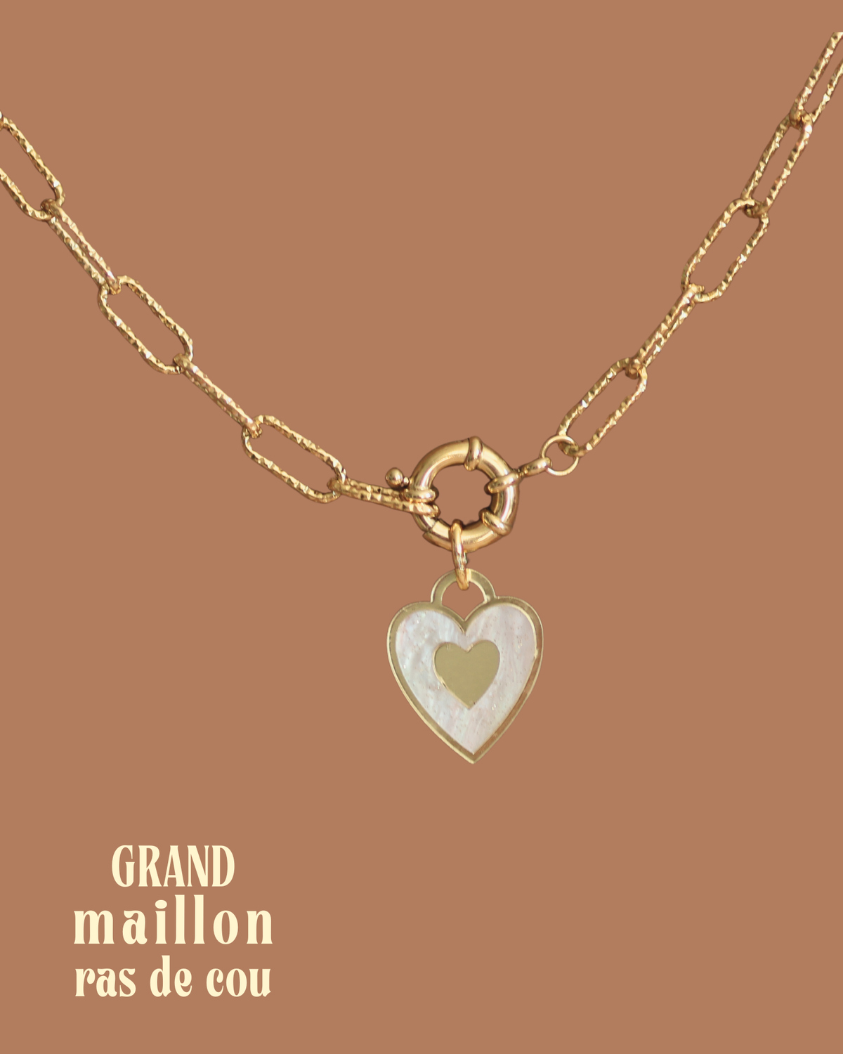 Collier grand maillon (ras de cou)